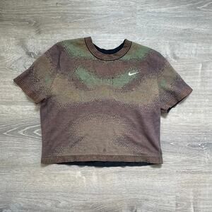 NIKE Lab Womens Woven Reversible Crop Top Sz M Made in Italy RARE CT4590-010